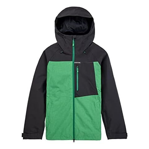 Burton Men's Lodgepole Snowboard Jacket, True Black/Clover Green, M UK Cover