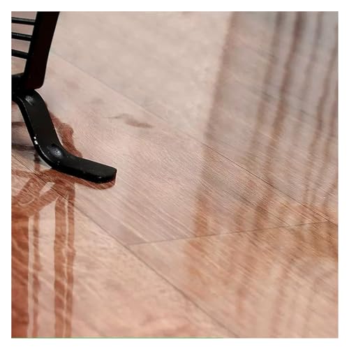 Large Clear Plastic Floor Mat to Protect Hardwood, 60 90 120 150 180 210cm Wide Wipeable Non-Slip Area Rug, for Living Room/Study/Office, Cuttable Vinyl Plastic (Size : WxL 4x9ft/122x275cm)