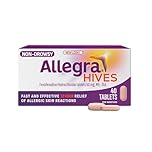 Allegra Hives, 12-Hour Itchy Skin Relief Due to Hives, Allergic Skin Reactions, Non-Drowsy Allergy Medication, 60 mg Fexofenadine Hydrochloride Antihistamine, Adults and Kids, 12 and Older, 40 Tablets