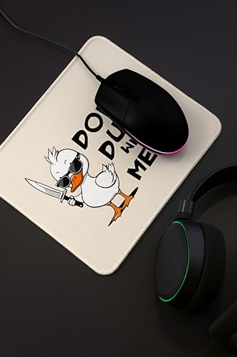 Image of Mouse Pad for Laptop & Desktop | 9x7 Inch Anti-Fray Stitched Edges | Non-Slip Rubber Base | Desk Setup Accessory for Students, Gamers & Professionals (Duck with me)