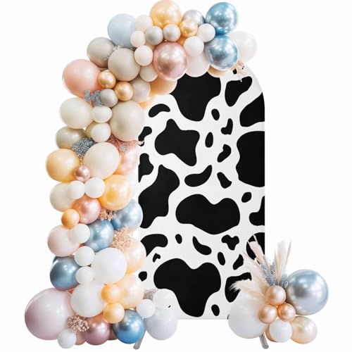 Black and White Arch Backdrop Cover, Spandex Fitted Wedding Arch