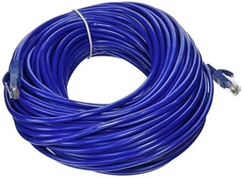 CableVantage 150ft 50m Blue 150' Ft Rj45 Cat5 Cat5e Ethernet LAN Network Internet Computer Patch Cable for PC, Mac, Laptop, PS3, PS4, Xbox,Xbox One Modem DSL Internet Network