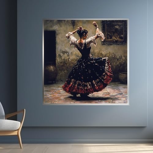 Toile danseuse de flamenco pour créer une ambiance andalouse chaleureuse dans votre séjour