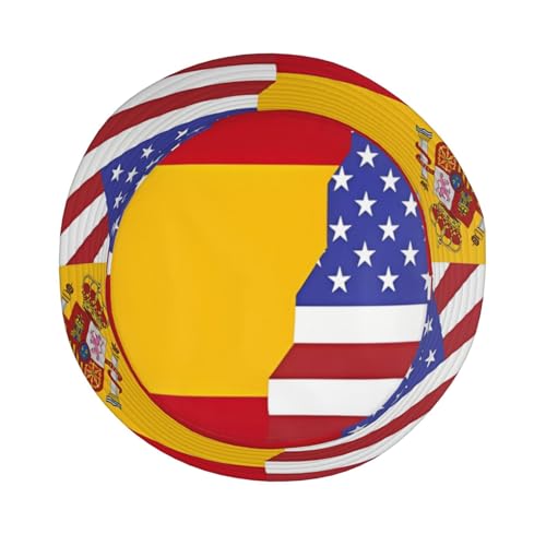 American Spain Flag Adult Unisex Sunshade Bucket hat, Non-Shrinking, Lightweight, Breathable, Foldable, Easy to Store Black4