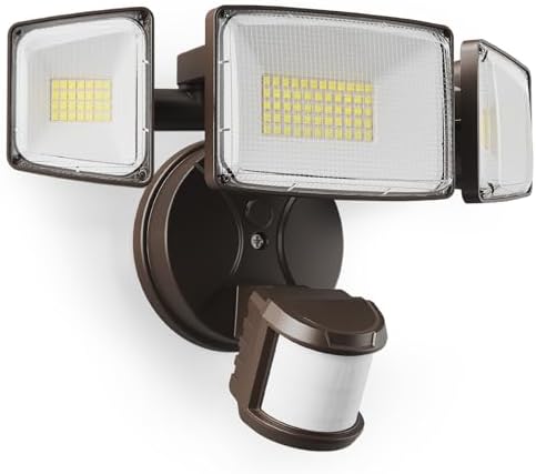 LUTEC 72W 7500LM LED Security Lights Motion Sensor Light Outdoor, 5000K ...