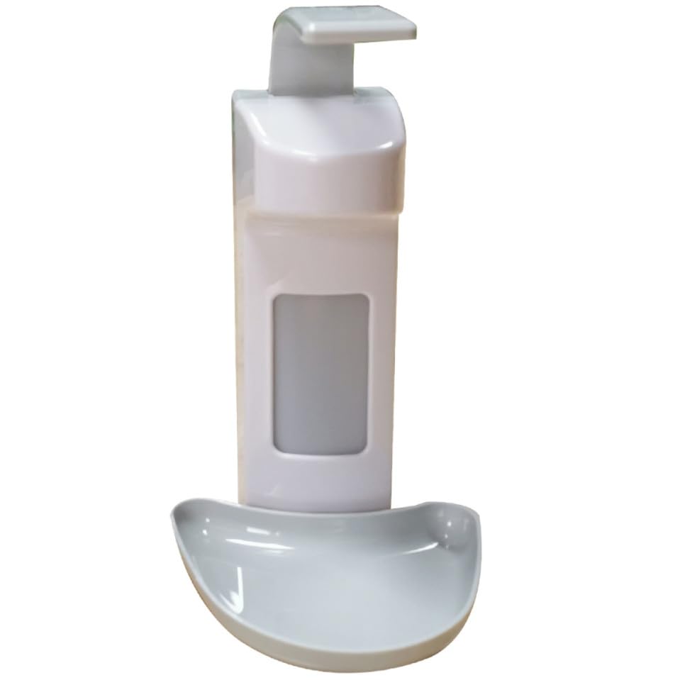 Dispensador de Jabón Líquido para Cocina 1000ml Accionamiento Manual de Codo Estilo Moderno en Acero Inoxidable