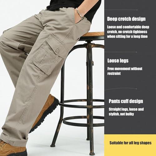 Jollywish Pant, Flexrover Ultra Comfort Flex Fit Cargo Pants, Plus Size Multi-Pocket Outdoor Tactical Pant for Men.3