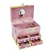 JewelKeeper Fairy and Flowers Large Musical Jewelry Storage Box with 4 Pullout Drawers, Girl's Jewel Box, The Spring Tune