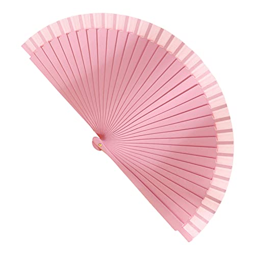 Heyiminy 8.2in Handheld Folding Fan - Foldable, Portable, Stylish - Elegant Folding Hand Fan for Events, Parties, Women's Gatherings | Silk and Wooden Elegance | Abanicos de Mano, Classic Asian Style