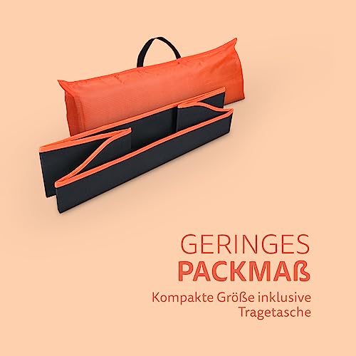 Bestlivings Faltbares Haustierbett für Kleine Hunde und Katzen - Orange - (80cm x 60cm) Reisebett - tragbares Hundebett mit stabilem Rahmen