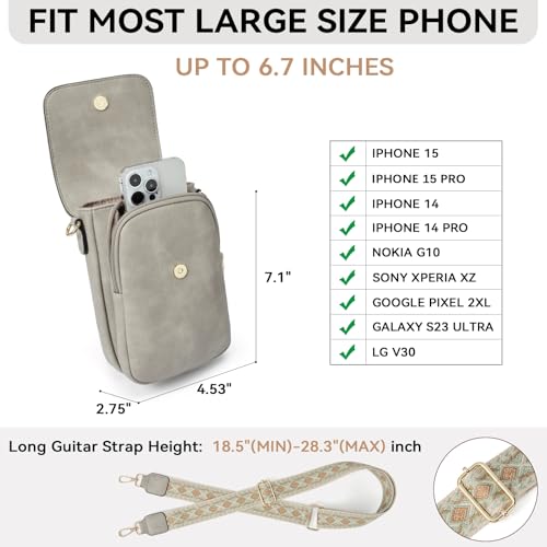 Image of BOSTANTEN Crossbody Bags for Women Cell Phone Purse Leather Wallet Handbags with Card Slots