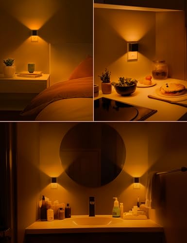 Image of DORESshop Night Lights Plug into Wall [2 Pack],Amber Night Light
