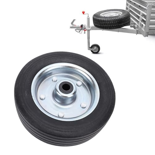 Trailer Jack Wheel, 6 Inch Jack Caster Wheel, 1100lbs Load Capacity, 43mm Rim Trailer Tongue Jack Wheel Replacement for RV Towing, 11.8mm Hole Diameter