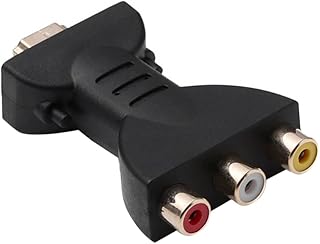 DierCosy Red White Yellow Connector, HDMI to 3 RCA Adapter Portable HDMI to AV Red White Yellow HDMI to AV Converter HD HDMI to AV Converter Video Audio Converter Adapter, Hdmi To 3rca Adapter