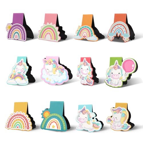 12 Stück Einhorn Magnetisches Lesezeichen, Adventskalender...