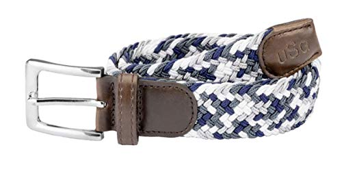 Elastic Stretch Belt - White/Grey/Navy Extra Small (White/Grey/Navy, 2XL (120cm))2