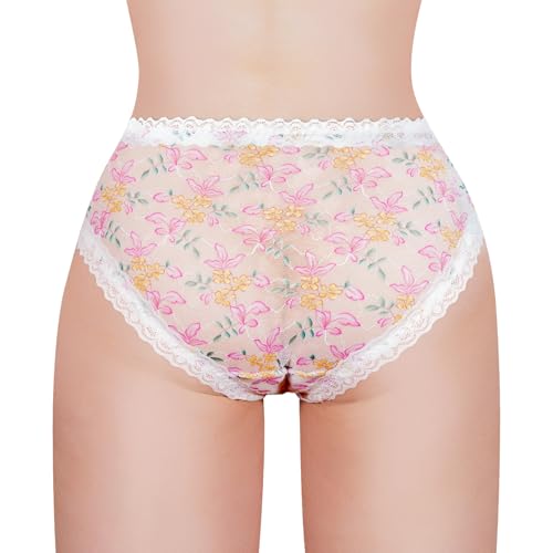 Littleforbig Unisex Hipster Briefs Cottagecore Pattern Mesh Shaping Tucking Gaff Briefs for Transgender Individuals4