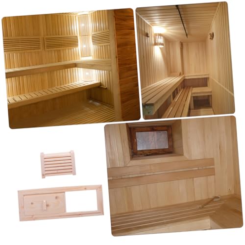 Grille d'aération en bois de sauna kit de ventilation pour hammam - 7