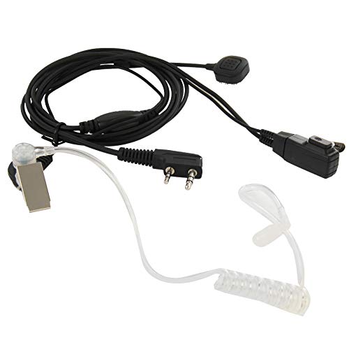 Écouteur Bluetooth pour talkie-walkie LLD avec double prise jack 3.5mm et 2.5mm en noir