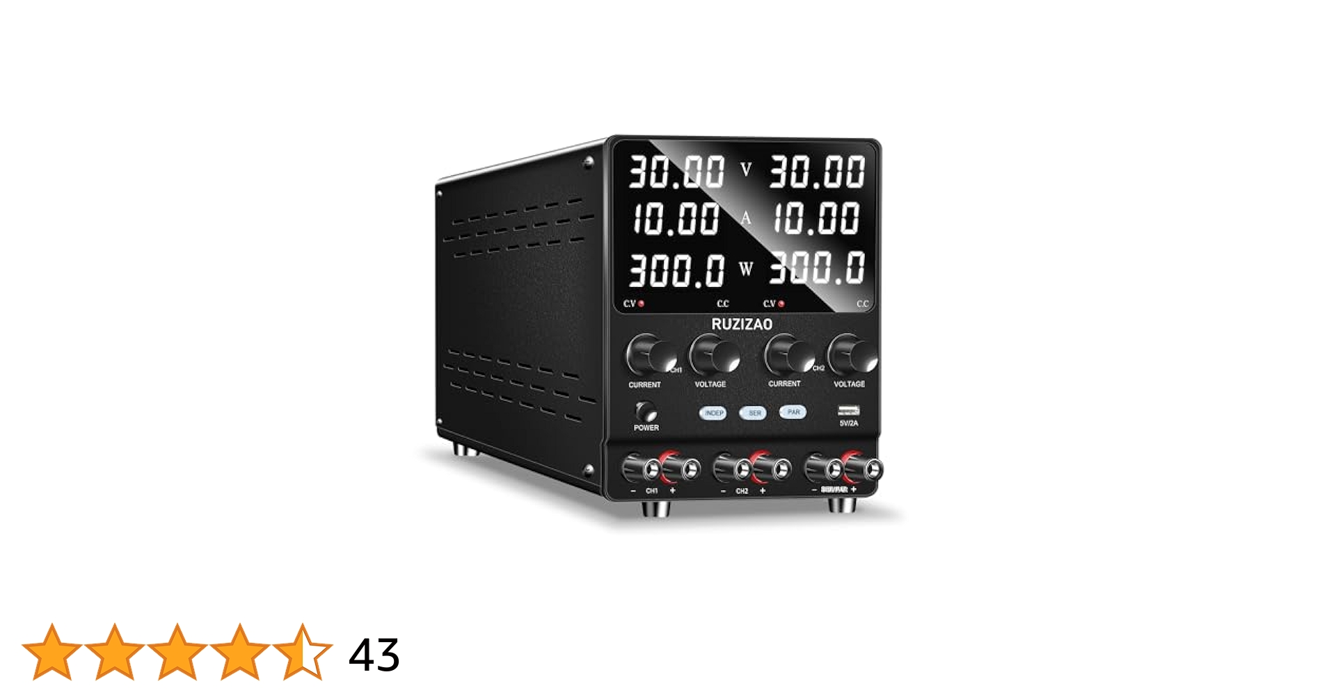 Amazon.co.jp: RUZIZAO デュアル出力 安定化電源 30V 10A 2つの4
