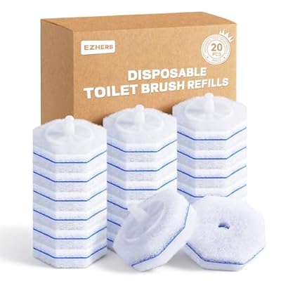 20 Count Toilet Wand Refills for Clorox, 5X Cleaning Power Toilet Bowl Cleaners & High-Density Disposable Toilet Brush Scrubber - No Falling Apart, Instant Foam for Bathroom Cleaning