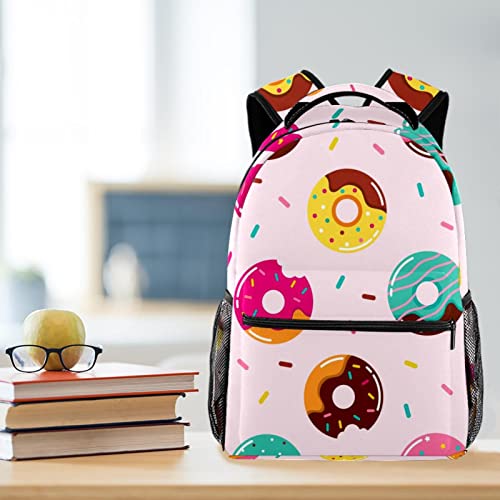 Mochila al aire libre con patrón de donas para la universidad 6