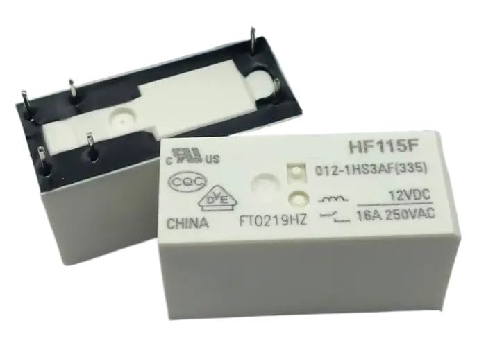 Relé HF115F 024-1HS3A con bobina de 24VDC y alta resistencia