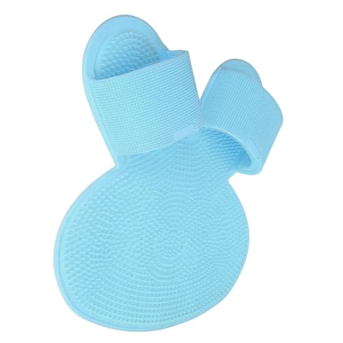 Nettoyant pour Pieds de Douche, Tapis d'épurateur de Pieds Empêchant le Glissement, Facile à Nettoyer, Silicone Multifonction pour Hommes (BLUE)