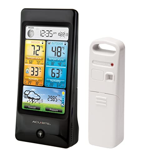 Acurite 02016 Color Weather Station With Forecast/Temperature/Humidity, Black #TOP3
