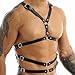 HYIJCSUC Men's Chest Harness Adjustable Chest Belt, Mens Crop Top Chest Muscle Harness, Sexy Black PU Leather Sissy Lingerie Adjustable Harness Men Belts Bondage Body