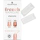 essence french MANICURE stencils, Künstliche Fingernägel, Nr. 01, Weiss, Expressergebnis, French Manicure, Nanopartikel frei, 1er Pack (60pcs)