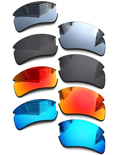 Verres polarisés de rechange pour Oakley Flak 2.0 XL protection UV miroir foncé