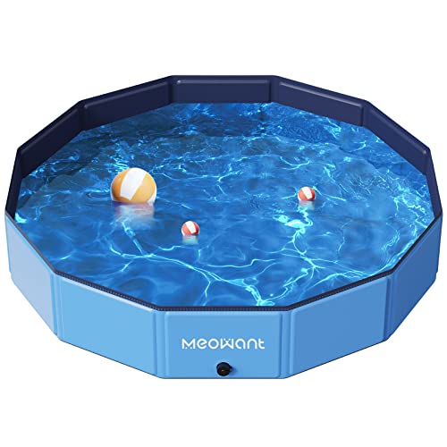 Meowant Hundepool,Faltbare Hundepools für Große Hunde，Planschbecken für Kinder,Haustier-Badepool, tragbarer Kinderpool für Kinder&Hunde&Katzen 160cm