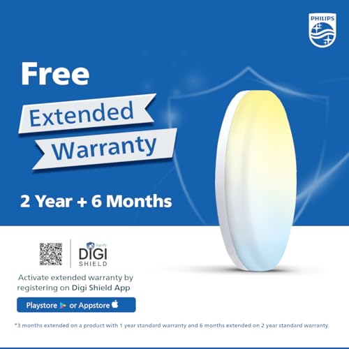 Image of PHILIPS 12W 3in1 AstraGlow Round Surface LED Panel Light | Slim Modern Design | Energy Efficient Ceiling Light for Home & Office - White | Pack of 6