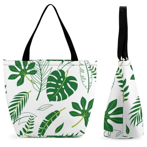 Sac de shopping pour voyage à motif feuilles : votre grand sac à bandoulière de week-end