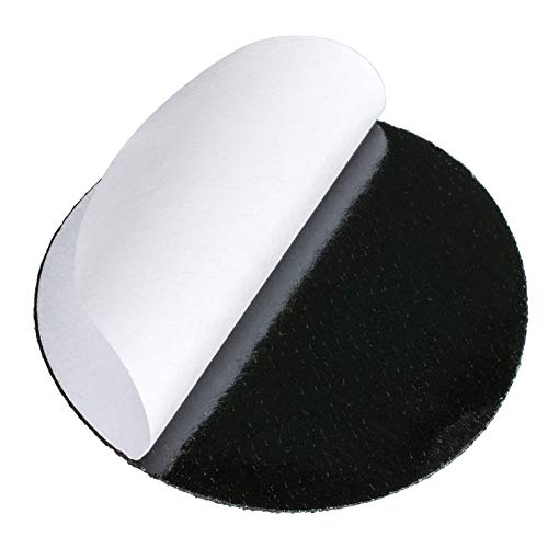 10 Pack 2.2 Inch Self Adhesive Hook Loop Interlocking Tapes Dots Fastening Mounting Double Sided Sticky Tape With Sticky Backing Tape-Black Round Type #TOP3