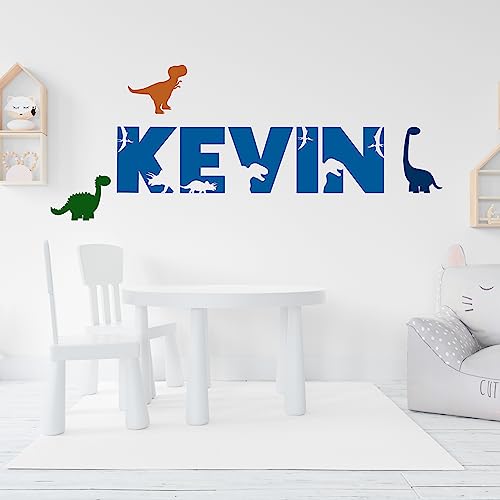 Vinilo decorativo de nombre dinosaurio personalizado miniatura 2