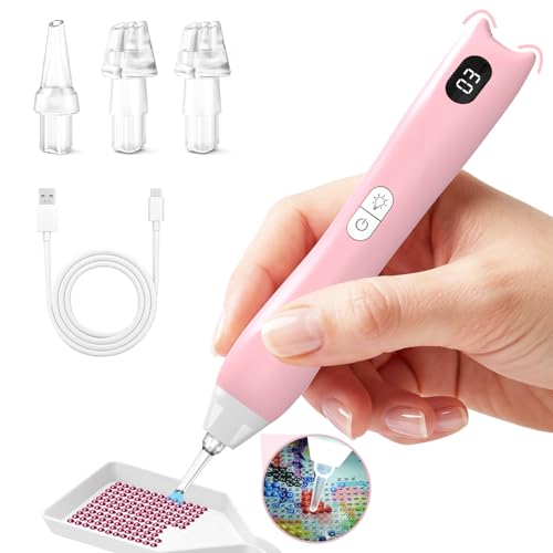 Bolígrafo eléctrico de pintura de diamante KOBAIBAN recargable con pantalla led