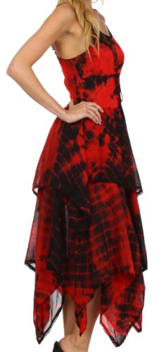 Image of Sakkas Annabella Corset Bodice Handkerchief Hem Dress