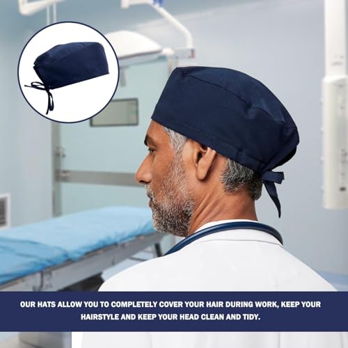 RELKLYU 1 Stück Chirurgischer Kappe, Krankenpfleger, Staubdichtes Arbeitsmütze, Schönheitssalon -Arbeitskappe, Langlebige Arbeitskappe.