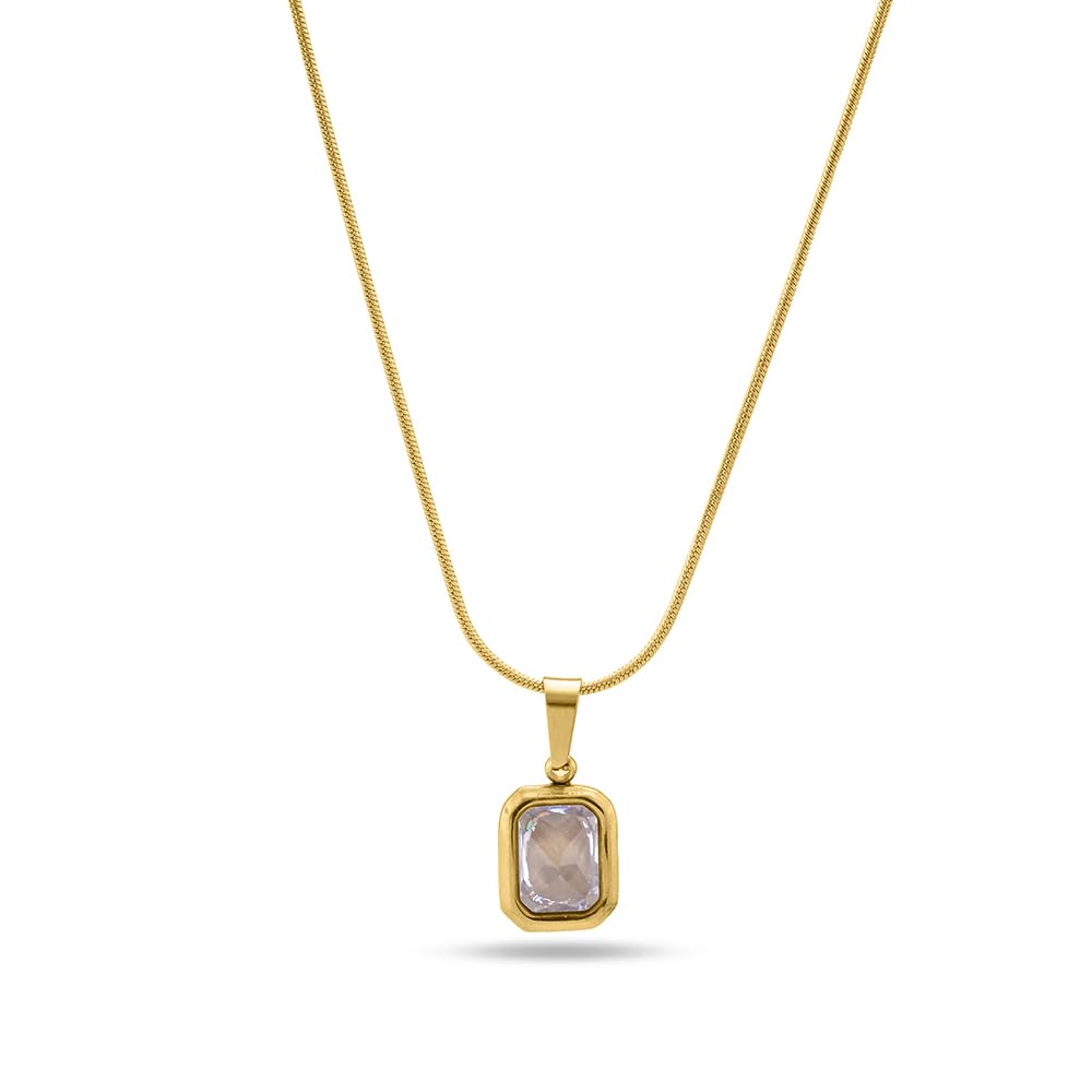 palmonas Everyday Exquisite Yellow Stone Gold Necklace for Womens - Waterproof & Anti-Tarnish-picture-11