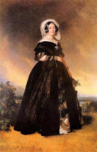 Portrait la Victoire Von Sachsen impression sur toile premium 60x90cm par Winterhalter