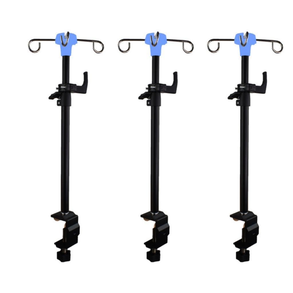 Soporte Extensible para Suero Intravenoso, para Uso Doméstico, con 4 Ganchos, Portátil, de Altura Regulable Y Telescópico.