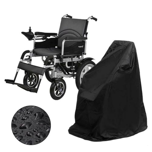TOATELU Funda Protectora para Silla de Ruedas, Exterior Cubierta Protectora para Silla de Ruedas, Protección Solar, Funda Protectora Oxford(Negro, 115 x 65 x 120 cm)