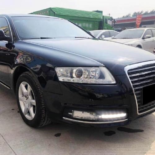Luz DRL LED para Audi A6 C6 2009-2011 con faro antiniebla y señal giro amarilla 3