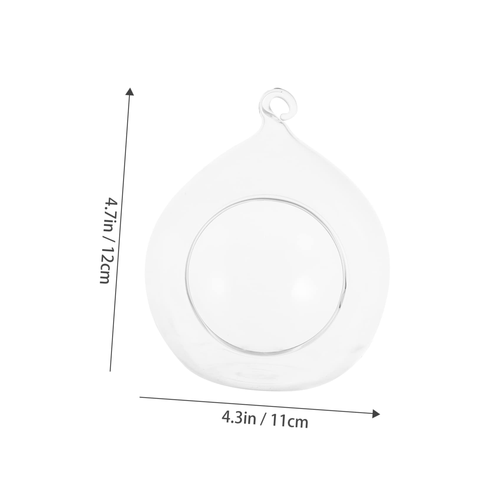 Lot de 4 pots de fleurs artistiques ronds en verre pour décoration de la maison - Design unique pour l'intérieur et l'extérieur - Parfait pour la décoration de jardin