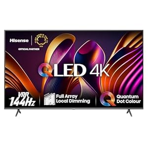 Hisense TV 55″ QLED 4K 144Hz 55E77NQ PRO, Smart TV VIDAA U7, Dolby Vision IQ, HDR 10+ Adaptive, 144hz Game Mode PRO, Dolby Atmos 2.1, Alexa Built-in, Tuner DVB-T2/S2 HEVC 10, lativù 4K, 55”, 2024