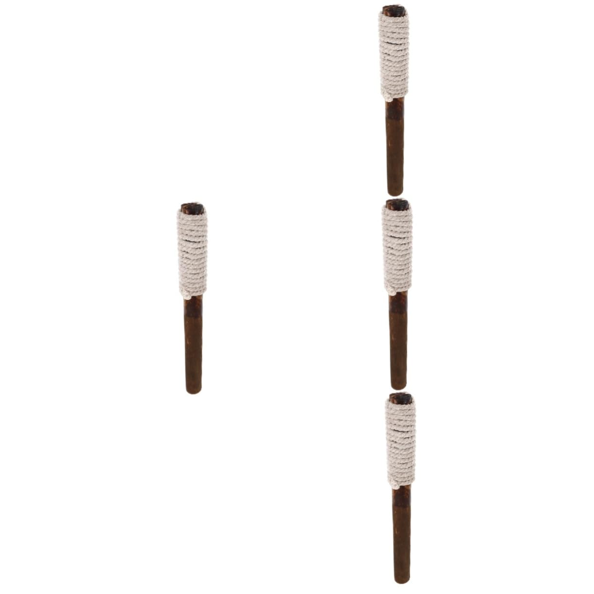 4-teiliges Lichterketten-set Für Den Außenbereich Weihnachts-rentier Solar-flackern Flammenmuster Gewebtes Holz Elegante Gartendekoration Kompaktes Material