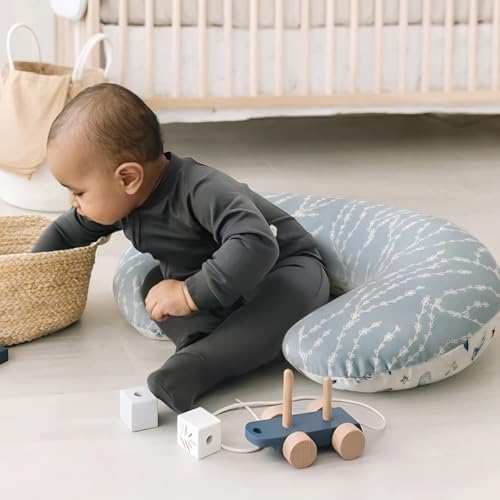 Image of GRSSDER Reversible Nursing Pillow Cover, Ultra Soft Stretchy Minky Removable Nursing Covers Fitted for Breastfeeding Pillows Snug and Safe, Sea Fish