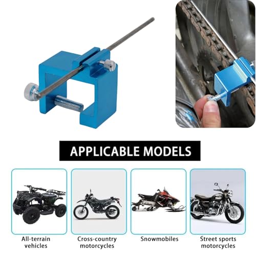 Image of 08-0048 Motorcycle Chain Alignment Tool, Aluminum Sprocket Chain Adjustment Tool, Universal Quick and Accurate Motorcycle Chain Alignment Tool, Motorcycle Repair Parts Tool, All Terrain Vehicle Tools